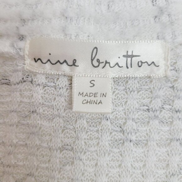 Nine Britton Sz Small Duster Cardigan Off White Full Button Up Ultra Soft EUC - Picture 6 of 10